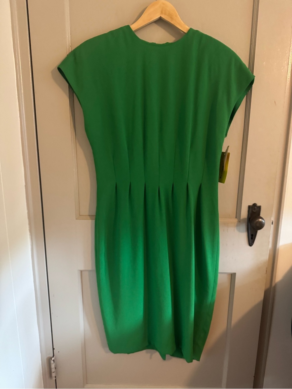 Deadstock 1980s Liz Claiborne Green Cap-Sleeve Sheath Dress